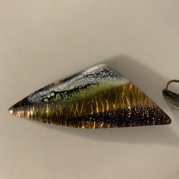 Jules Perrier handmade brooch and earring - Picture 2 of 7